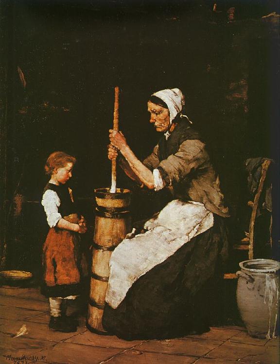 Mihaly Munkacsy Woman Churning France oil painting art